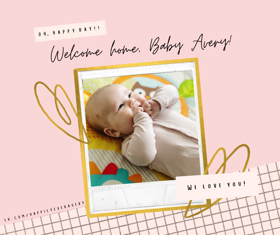 Welcome home, Baby Avery!